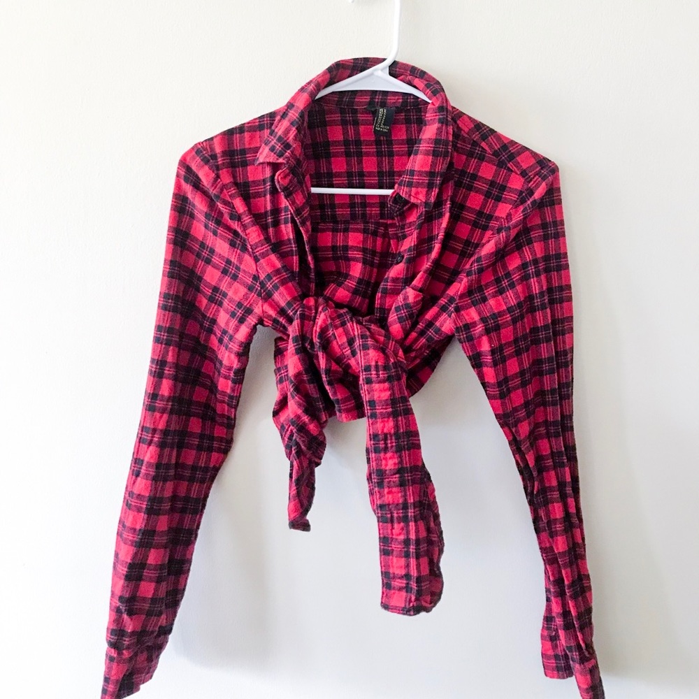 F21 checked top